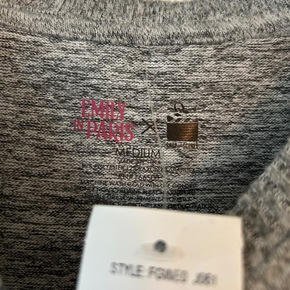 COPY - Emily in Paris Pierre Cadault Sweater Heather Gray SOFT NWT Small - Picture 2 of 4